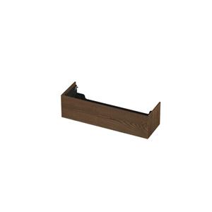 INK P2O Wastafelonderkast - 140x45x37.6cm - 1 lade - push 2 open - verticaal gefreesd - eiken Massief eiken chocolate 1259836