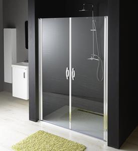 Gelco One dubbele douchedeur voor nis draaibaar 80x190cm helder glas