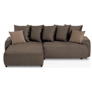 exxpo - sofa fashion Ecksofa, inklusive Bettfunktion, Bettkasten, Zier- und Rückenkissen