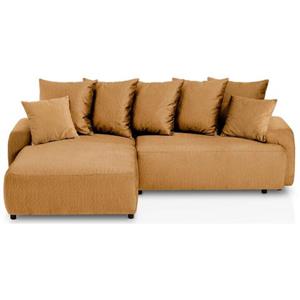 exxpo - sofa fashion Ecksofa, inklusive Bettfunktion, Bettkasten, Zier- und Rückenkissen