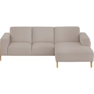 exxpo - sofa fashion Ecksofa, (2 St.), Wahlweise elektrischer Sitztiefenverstellung, mit Massive Holzfüße