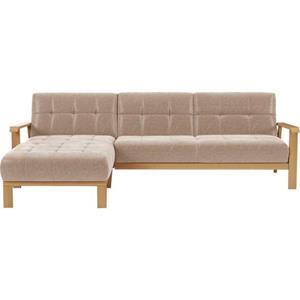 sit&more Ecksofa "Billund", Armlehnen aus Buchenholz in natur, verschiedene Bezüge und Farben