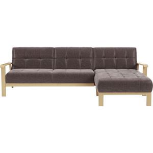 sit&more Ecksofa "Billund", Armlehnen aus Buchenholz in natur, verschiedene Bezüge und Farben