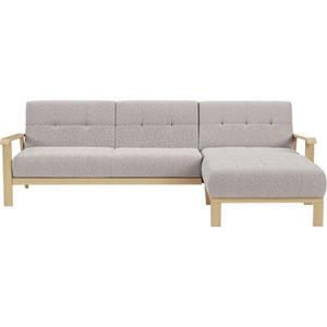 sit&more Ecksofa "Billund", Armlehnen aus Buchenholz in natur, verschiedene Bezüge und Farben