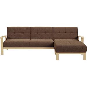 sit&more Ecksofa "Billund", Armlehnen aus Buchenholz in natur, verschiedene Bezüge und Farben