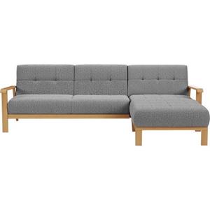 sit&more Ecksofa "Billund", Armlehnen aus Buchenholz in natur, verschiedene Bezüge und Farben