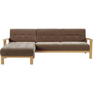 sit&more Ecksofa "Billund", Armlehnen aus Buchenholz in natur, verschiedene Bezüge und Farben