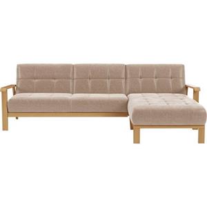 sit&more Ecksofa "Billund", Armlehnen aus Buchenholz in natur, verschiedene Bezüge und Farben