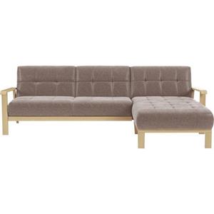 sit&more Ecksofa "Billund", Armlehnen aus Buchenholz in natur, verschiedene Bezüge und Farben