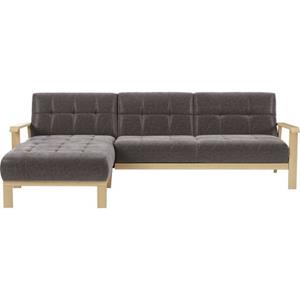 sit&more Ecksofa "Billund", Armlehnen aus Buchenholz in natur, verschiedene Bezüge und Farben