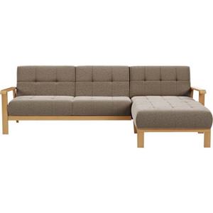 sit&more Ecksofa "Billund", Armlehnen aus Buchenholz in natur, verschiedene Bezüge und Farben