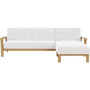 sit&more Ecksofa "Billund", Armlehnen aus Buchenholz in natur, verschiedene Bezüge und Farben