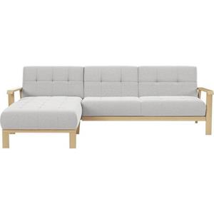 sit&more Ecksofa "Billund", Armlehnen aus Buchenholz in natur, verschiedene Bezüge und Farben