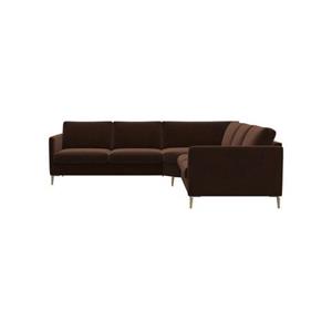 FLEXLUX Ecksofa "Fiore", breite Armlehnen, Kaltschaum, Füße Alu