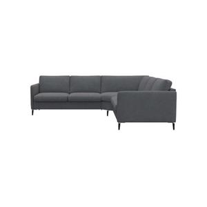 FLEXLUX Ecksofa "Fiore", breite Armlehnen, Kaltschaum, Füße Alu