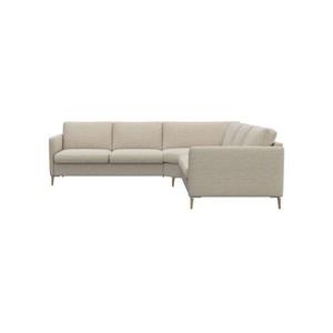 FLEXLUX Ecksofa "Fiore", breite Armlehnen, Kaltschaum, Füße Alu