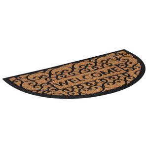 Fußmatte Fußmatte Halbrund 45x75 cm Gummi und Kokosfaser Abtreter Fuß Schuh, vidaXL, Rechteck, Höhe: 0 mm