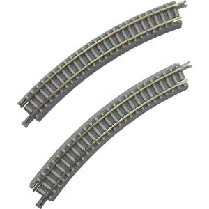 Rokuhan Z  rails (met ballastbed) 7297074 Gebogen rails, Verhoogd 30 ° 195 mm 6 stuk(s)