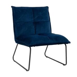 Bronx71 Velvet fauteuil Malaga donkerblauw