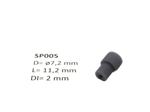 micromotor SP005 ø 7.2 x 11.2 met kruis - ø 2 mm cardankoppelingshouder