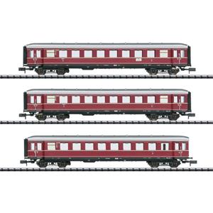 MiniTrix T15405 Personenrijtuig set van 3 „de rode Bamberger” deel 1 van de DB