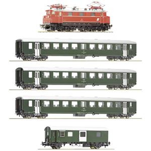 Roco 61493 H0 5-delige set elektrische locomotief 1670.27 met personentrein van de ÖBB