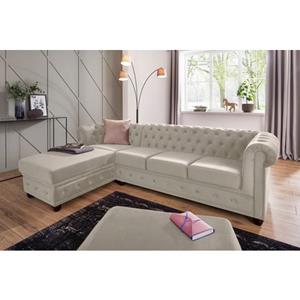 Home affaire Chesterfield-bank New Castle hoogwaardige capitonnage in chesterfield-design, bxdxh: 255(171x72)