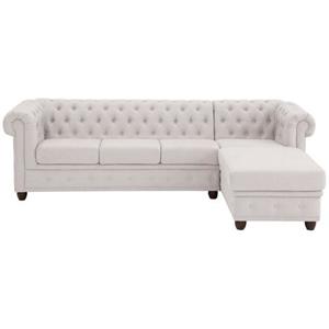 Home affaire Chesterfield-Sofa "New Castle L-Form", hochwertige Knopfheftung in Chesterfield-Design, B/T/H: 255(171/72)