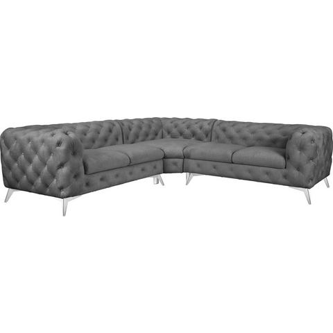 Leonique Chesterfield-Sofa "Glynis L-Form"