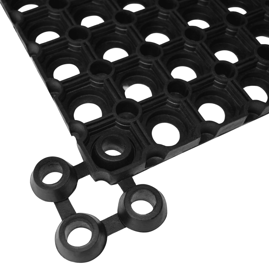 Fußmatte Verbinder für Ringgummimatten 10 Stk. Gummi Schwarz, vidaXL, Quadrat