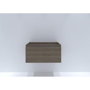 HR Badmeubelen Matrix Wastafelonderkast - 80x44.8x40cm - 3D-front - 1 lade - greeploos met greeplijst - charleston 75047464