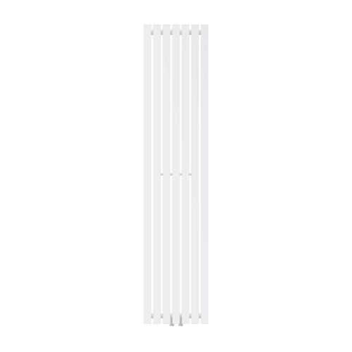 LuxeBath Designheizkörper Stella, 1800 x 370 mm, Weiß, mit Mittelanschluss, Einlagig, Flach, Vertikal, Röhrenheizkörper Flachheizkörper Badezimmer