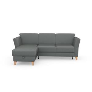 sit&more Ecksofa "Visby L-Form", Wahlweise mit Bettfunktion und Bettkasten, frei im Raum stellbar