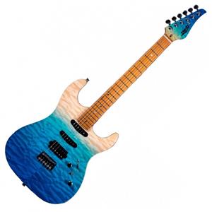JET Guitars JS-1000 Roasted Maple Quilted Transparent Blue