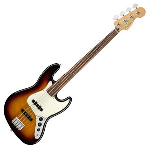 Fender Player Jazzbas Fretloze PF 3-kleurig Sunburst