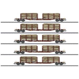 Märklin 47154 H0 5-delige set rongenwagen-houttransport van de DB