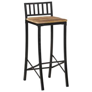 vidaXL Barstoelen 2 st massief ruw mangohout