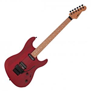 Gear4Music LA Select Modern Electric Guitar by  Transparent Ruby Red