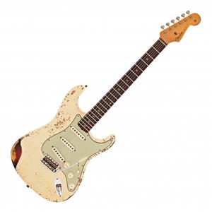 Fender Custom Shop 61 Strat Heavy Relic Aged Vintage White CZ575743