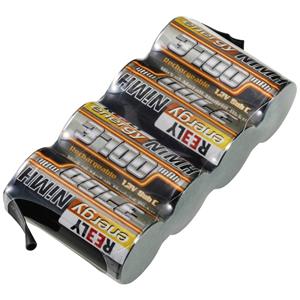 Reely NiMH accupack 4.8 V 3700 mAh Aantal cellen: 4 Sub-C Side by Side