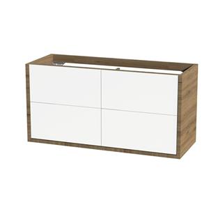 Tiger Boston Wastafelonderkast 120 cm Hoogglans Wit Chalet Eik