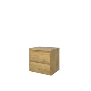 Proline Top badkamermeubelset - 60x46x55.2cm - wastafelblad - symmetrisch - MFC Ideal oak 1817242