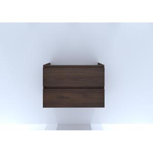 HR Badmeubelen Infinity Wastafelonderkast - 80x44.8x55cm - 3D-front - 2 lades - greeploos - dark oak 75043677