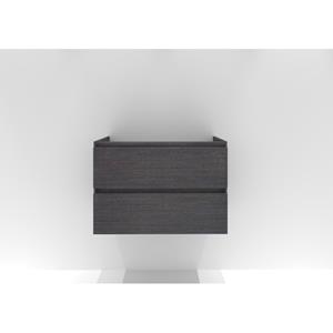 HR Badmeubelen Infinity Wastafelonderkast - 80x44.8x55cm - 3D-front - 2 lades - greeploos - wenge 75043678