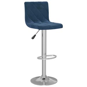 vidaXL Barkrukken 2 st fluweel blauw