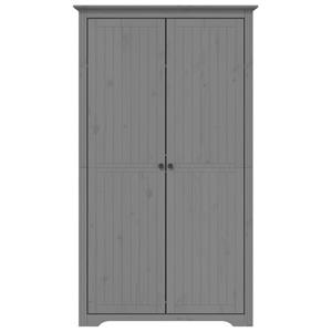 vidaXL Kledingkast BODO 99x53,5x173 cm massief grenenhout grijs