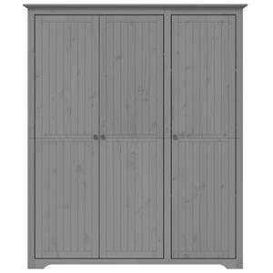 vidaXL Kledingkast BODO 146x53,5x173 cm massief grenenhout grijs