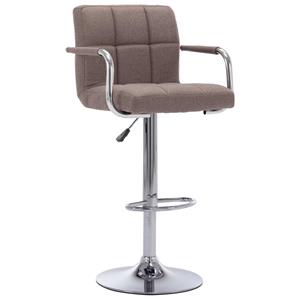 vidaXL Barstoelen 2 st stof taupe