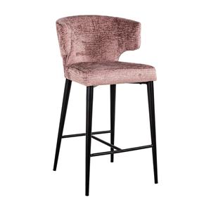 Richmond Interiors Richmond Barstoel Taylor Chenille - Roze (zithoogte 67cm)