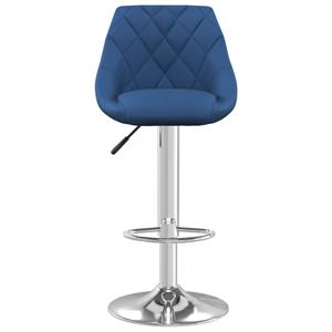 vidaXL Barkruk fluweel blauw